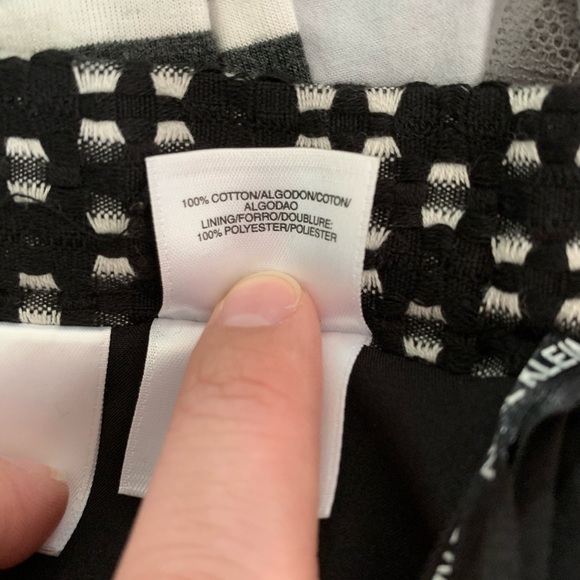 Anne Klein Black & White Short Mini Pencil Skirt Size 14 - Picture 9 of 9